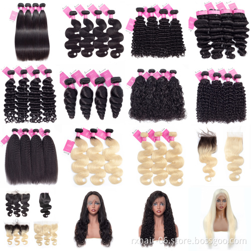 Xuchang Ruixin Factory ISEE Brand Hair Bundles, Closure, Frontal, Wigs Human Cuticle Aligned Hair